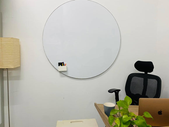 Wryte Glossy Magnetic Round Whiteboard