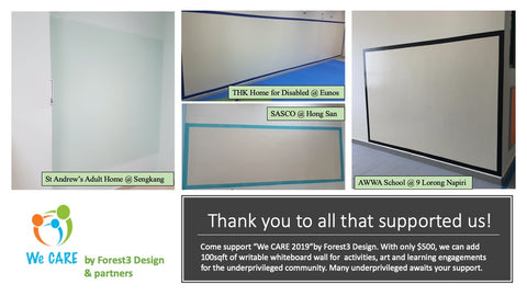 Sponsored WeCare whiteboard projects